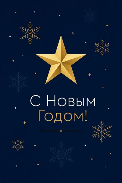 С Новым Годом минималистичная #1