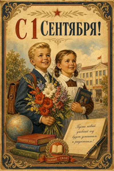 С 1 Сентября винтажная #1