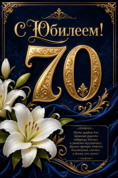 С Юбилеем 70 лет элегантная #1