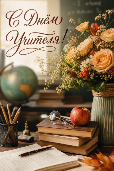 С Днём Учителя реалистичная #1