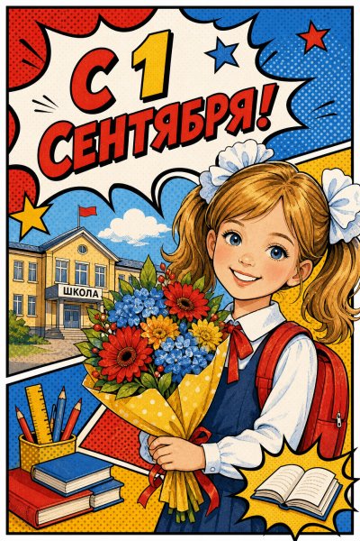 С 1 Сентября поп-арт #1