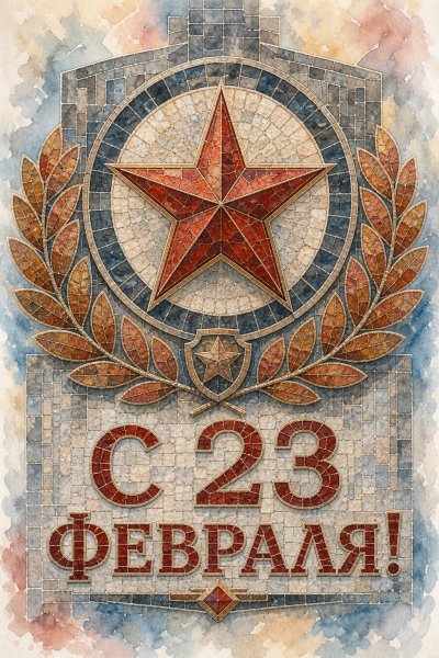 С 23 Февраля мозаика #1