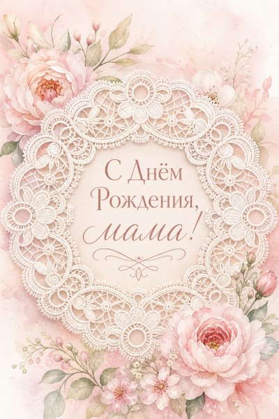 С Днём Рождения маме вологодское кружево #1