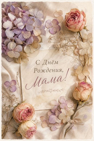 С Днём Рождения маме сухоцветы #1
