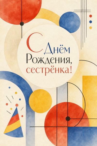 С Днём Рождения сестре баухаус #1