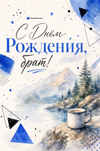 С Днём Рождения брату дуотон #1