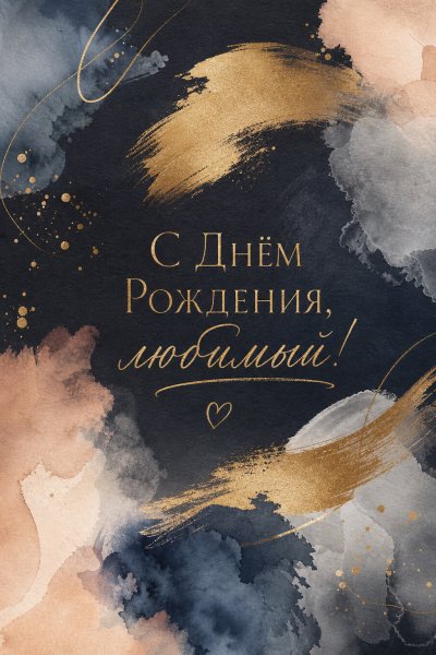 С Днём Рождения мужу абстракция #1