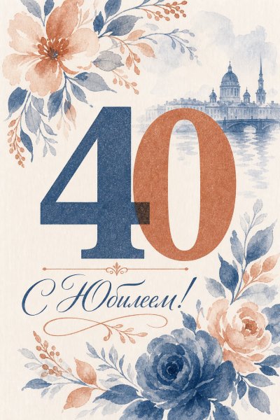 С Юбилеем 40 лет ризограф #1