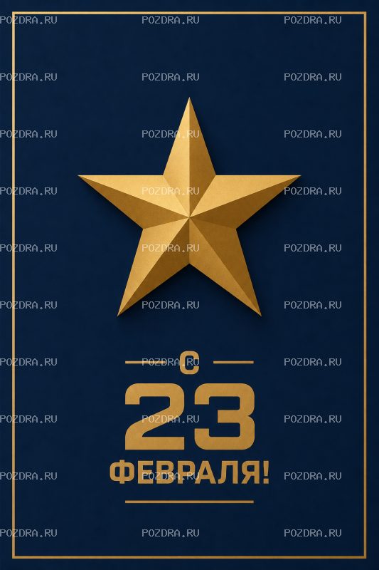 С 23 Февраля минималистичная #1