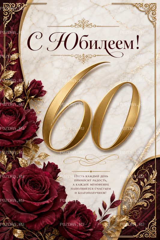 С Юбилеем 60 лет элегантная #1